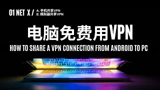 局域网共享VPN 让手机电脑PC电视免费使用VPN高速上网。两种方法，100有效！How to Share a VPN Connection From Android to PC [upl. by Farly]