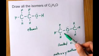 Draw all the Isomers of C2H6O [upl. by Goulden]