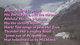 Alleluia Sing to Jesus Tune Hyfrydol  4vv with lyrics for congregations [upl. by Irish]