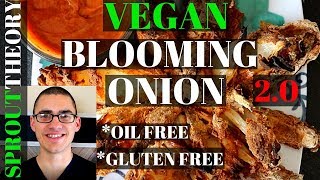 How to make a Blooming Onion Vegan Air Fryer FAST [upl. by Odnalo]