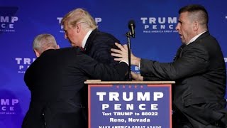 Donald Trump rushed off stage during rally in Nevada [upl. by Oznole584]