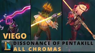 Dissonance of Pentakill Viego All Chromas  League of Legends [upl. by Llednek413]