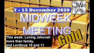 JW org Midweek Meeting 713 December 2020 [upl. by Beal]