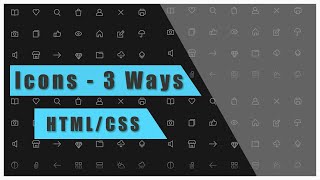 3 Ways To Add Icons to Your Website  HTMLCSS [upl. by Atteuqram647]