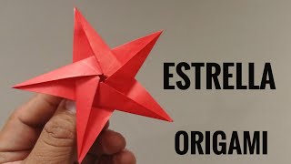 COMO hacer una ESTRELLA de 5 puntas tutorial paso a paso  how to fold a paper star ⭐⭐⭐ [upl. by Schoenberg462]