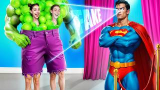 Fake Superheroes vs Real Superheroes Sneaking Into the Movies Challenge [upl. by Dymphia472]