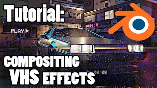 Blender Tutorial Compositing VHS Effects [upl. by Elleynod]