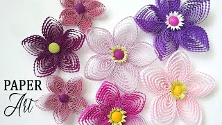 DIY Paper Quilling Flowers  How to Use Comb amp Crimper Tool [upl. by Guglielma]