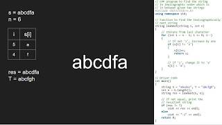 Find a string in lexicographic order which is in between two given string  GeeksforGeeks [upl. by Guenzi]