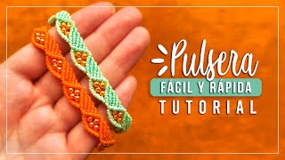 Cómo hacer pulsera de hilo fácil y rápida 23✨ Paso a Paso  DIY Macrame Friendship Bracelet [upl. by Anitsua]