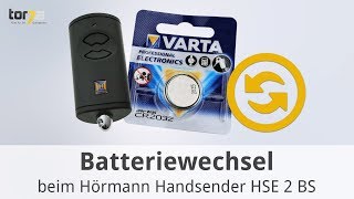 Batteriewechsel beim Hörmann Handsender HSE 2 BiSecur [upl. by Amsirac]