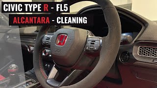 ALCANTARA CLEANING  FL5 CIVIC TYPE R [upl. by Michele]