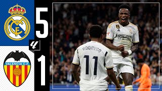 Real Madrid 51 Valencia  HIGHLIGHTS  LaLiga 202324 [upl. by Zarah639]