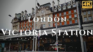 London Victoria Station Walk Through England 4K [upl. by Sueddaht]