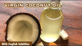 Huile de coco fait maison Virgin coconut oil Agonkêmi [upl. by Attalanta]