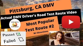 ACTUAL TEST ROUTE Pittsburg DMV Driving Training Course 2 Behind Wheel Drivers License Education [upl. by Yonita448]