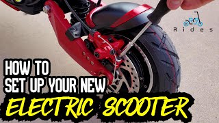 Electric Scooter Setup and Adjustment \\ Handlebars Brakes PSettings Etc [upl. by Evvie184]