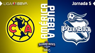 Resumen y Goles  América vs Puebla  Liga BBVA MX  Guard1anes 2021  Jornada 5 [upl. by Aenat]