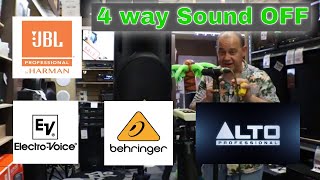 4 way Sound off  B215d vs TS315 vs ZLX15p vs EON615 [upl. by Checani313]