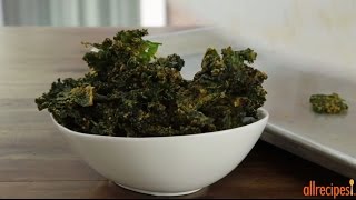 How to Make Cheesy Kale Chips  Snack Recipes  Allrecipescom [upl. by Marguerite]