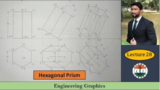 Lecture 28 Projections of Solids  Hexagonal Prism  Engineering Drawing [upl. by Birmingham]