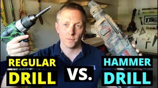 HAMMER DRILL VS REGULAR DRILLWhats The Difference Do You NEED a Hammer Drill [upl. by Cochrane]