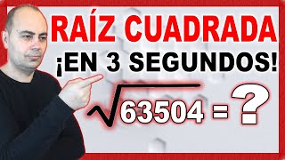 HAZ Una RAÍZ CUADRADA En 3 SEGUNDOS 💥 MAKE A SQUARE ROOT IN 3 SECONDS 99 DOES NOT FAIL maths [upl. by Farica527]