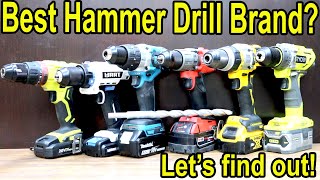 Best Hammer Drill Brand Milwaukee Dewalt Makita Ryobi Hart amp Cacoop [upl. by Lutero524]