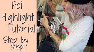 HIGHLIGHTING TUTORIAL FOIL PLACEMENT STEP BY STEP Wholy Hair [upl. by Leban]