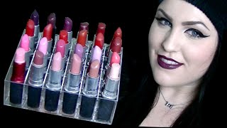 MAC LIPSTICK COLLECTION  LIP SWATCHES [upl. by Taro]