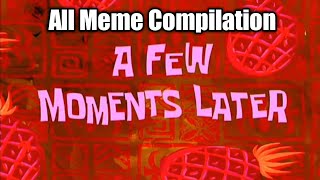 A few moments Later All Meme Compilation Template  SpongeBob Squarepants Time Meme Template [upl. by Htebazie635]