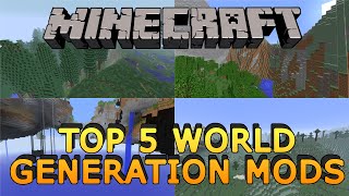 Minecraft  Top 5 World Generation Mods 1710 [upl. by Nipahc624]