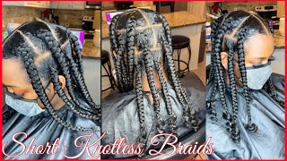 💕Jumbo Short Knotless With Curly Ends💕  Coi Leray Braids [upl. by Emmerich]