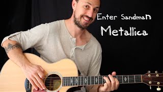 EASY GUITAR LESSON  ENTER SANDMAN by Metallica [upl. by Katherina]