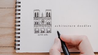 How To Draw Buildings  Architecture Doodles For Beginners [upl. by Refynnej]