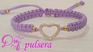 DIY COMO HACER PULSERA CORAZON PARA PAREJAS  AMISTAD  VENDER FACIL Y BONITA [upl. by Cnut997]