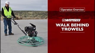 MQ Whiteman Walk Behind Trowels Operation Overview [upl. by Meade]