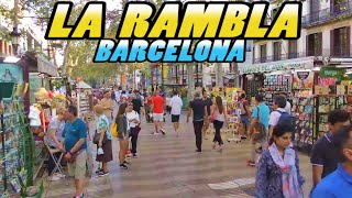 LA RAMBLA  Barcelona 4k [upl. by Haizek986]