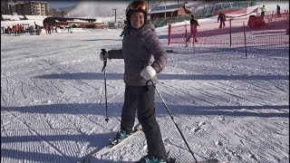 Beginner ski lesson 1 with Deb Armstrong intro equipment and movement [upl. by Fraya]