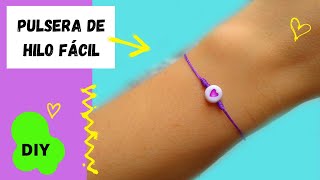 💜 Pulsera de Hilo Rápida y fácil de hacer para regalar  pulsera bonita de amistad shorts [upl. by Enel577]