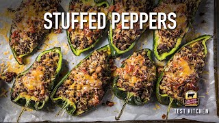 Stuffed Peppers Recipe Beef Stuffed Poblano Bake [upl. by Akeme]