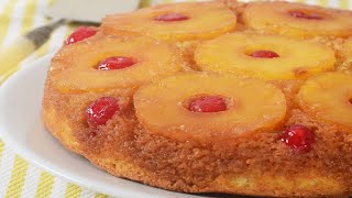 Pineapple Upside Down Cake Recipe Demonstration  Joyofbakingcom [upl. by Aimekahs464]