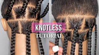 DETAILED Knotless Braid Tutorial  Beginner Friendly [upl. by Idnac]