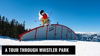 A Tour Through Whistler Terrain Park On Skis [upl. by Hannazus]