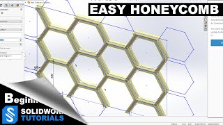 SolidWorks SolidWorks Tutorial Honeycomb SolidWorks [upl. by Averill]