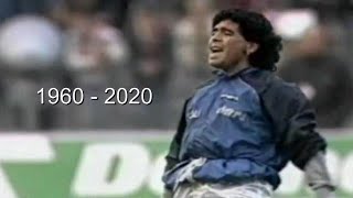 Annuncio della morte di Diego Armando Maradona  Servizio TG1 [upl. by Ardnos909]