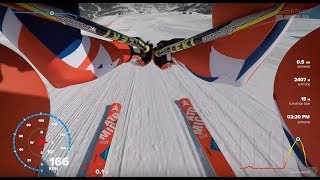 POV Speed Ski 167kph training in Vars  GoPro data overlays [upl. by Oringa]