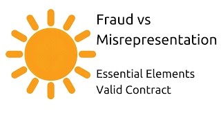 Fraud vs Misrepresentation  Other Essential Elements of a Valid Contract  CA CPT  CS amp CMA [upl. by Abocaj138]