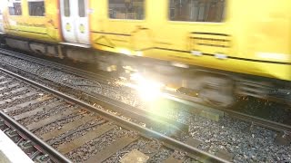 Merseyrail 507 009 making arcs at Birkdale station [upl. by Neraa]