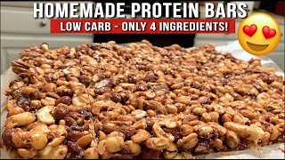 Simple Low Carb Protein Bars  No Cooking Required [upl. by Los]